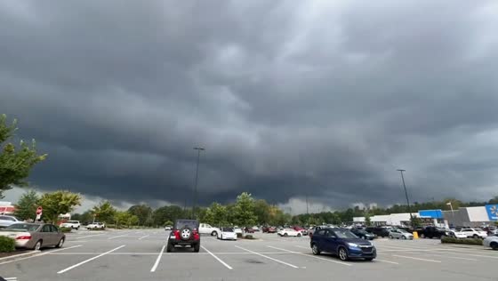 Severe storm timelapse over Stokes and Forsyth in North Carolina