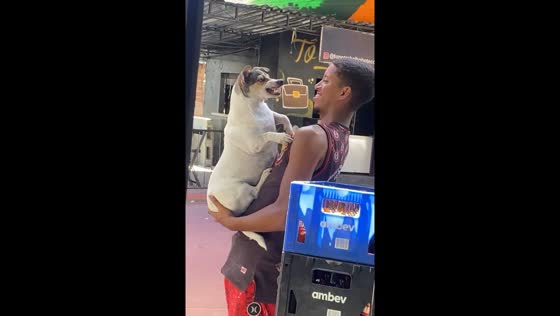Aggressive dog nearly bites friend's face in Rio video