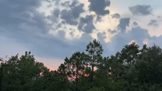Time-lapse of sunset and thunderstorm in Ferndale, Arkansas, USA