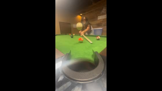 Cue ball accidentally hits friend in Lanesville, Indiana