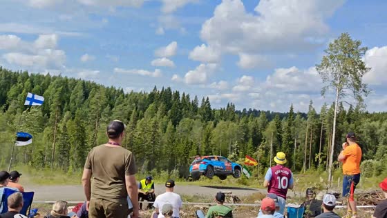 Rally car crashes into trees during high-speed stage in Jyväskylä, Finland