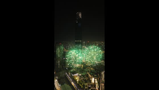 TRX Exchange 106 Tower lights up Kuala Lumpur skyline with spectacular new year's eve fireworks show