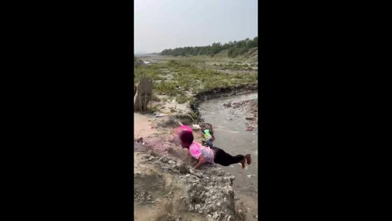 Man's failed river jump ends in face-first fall in Guwahati, India