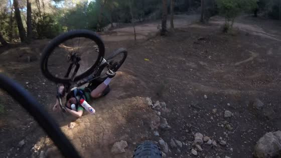 Mountain bike crash in La Nucia, Spain