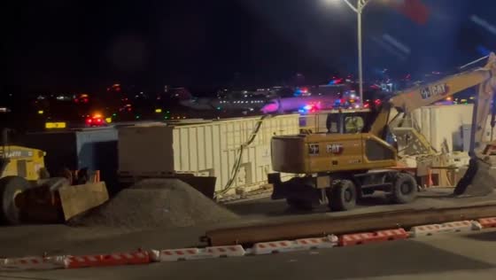Delta planes collide on LaGuardia Airport taxiway in New York, USA