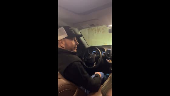 Jump scare prank surprises man inside car in Grande Prairie, Canada