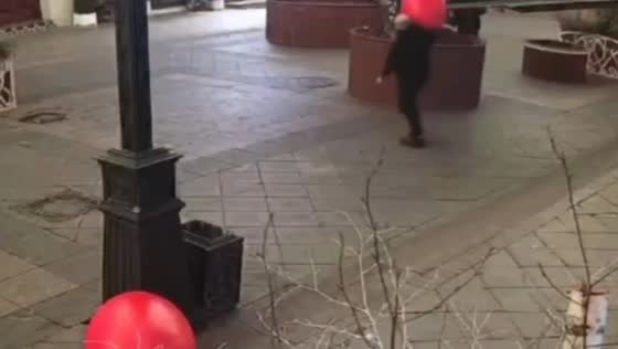 Vandal damages New Year matryoshka installation in Moscow, Russia