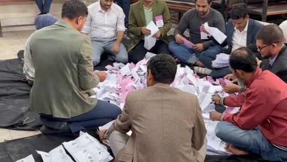 Ballots counted after polls close in Dhaka-12 constituency, Dhaka, Bangladesh