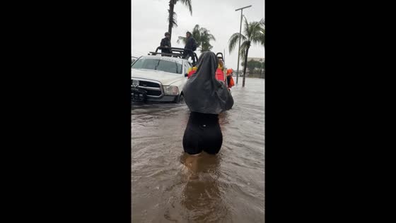 Flooding in Acapulco, Mexico, after Hurricane John