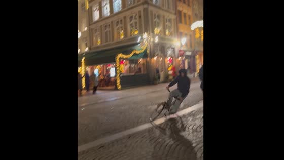 Bicycle fall captured in Bruges video