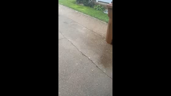 Rain and small hail surprise in South Dakota, USA
