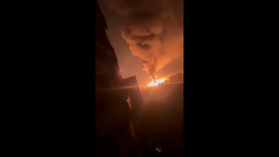 Geranium drone strike triggers huge blast in Kharkiv, Ukraine