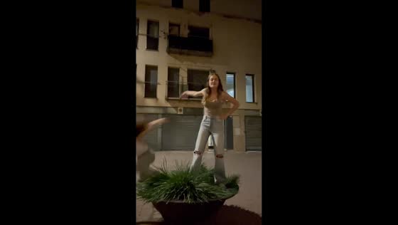Girl tumbles out of giant flowerpot during filming in Barcelona, Spain