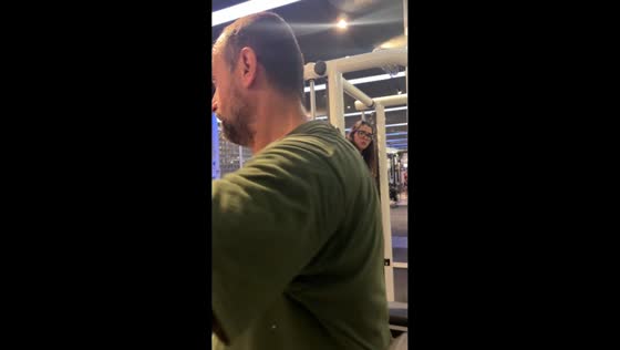 Gym mishap as phone falls during recording in Barcelona, Spain