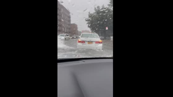 Challenging commute: Southern Brooklyn residents navigate flooded roads amidst record rainfall