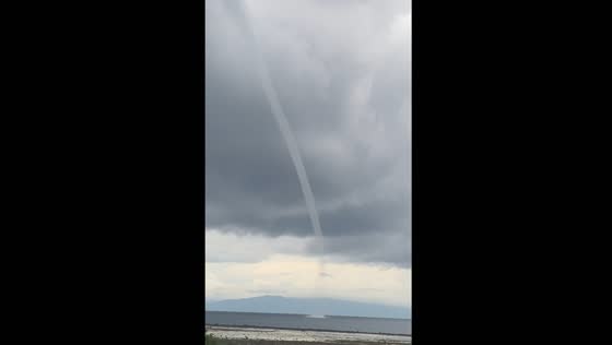 Waterspout spotted off the shore in Badian, Cebu