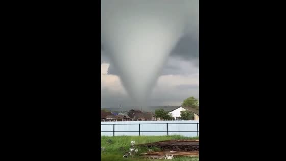 Tornado approaches Nagaibaksky District in Chelyabinsk Region, Russia