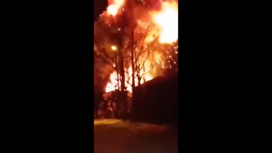 Massive fire erupts after attack on oil depot in Karlovka, Poltava, Ukraine