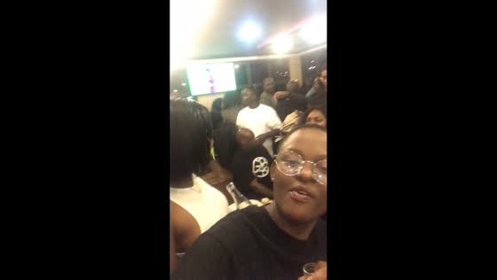 Woman screams as grasshopper lands during party in Vryheid, South Africa